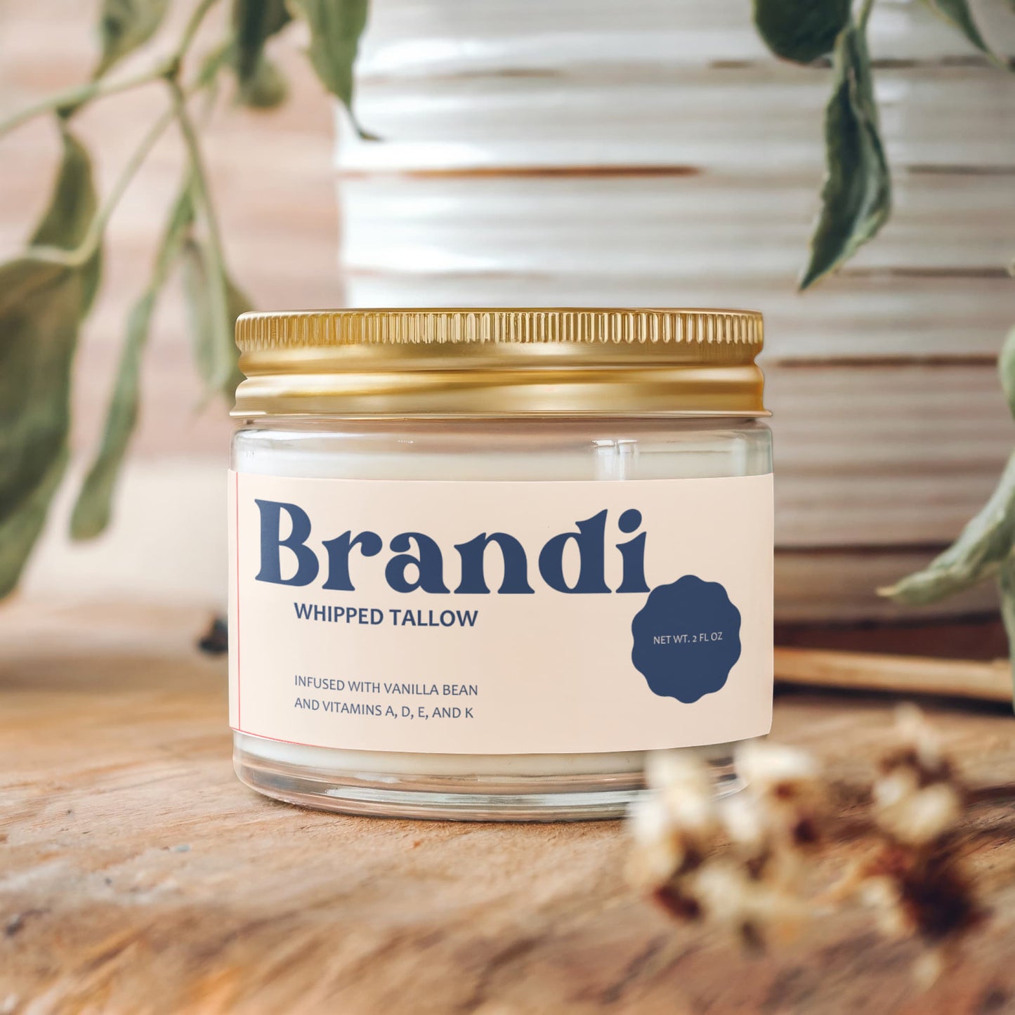 Whipped Grass-Fed Tallow Balm with Vanilla Bean