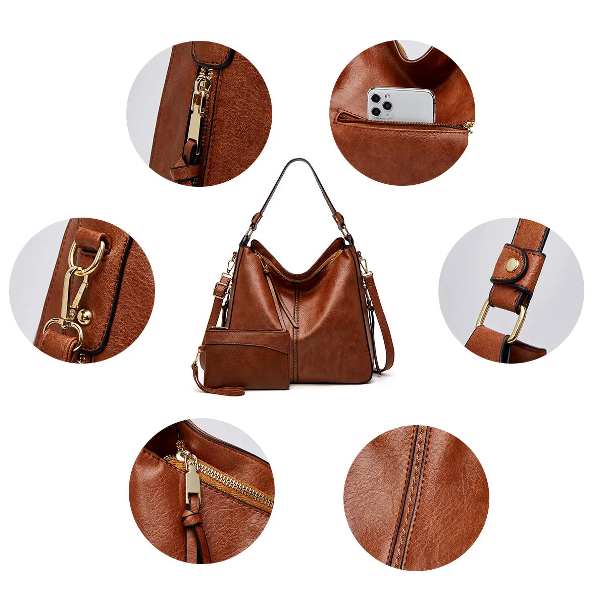 Chic Secure Leather Handbag